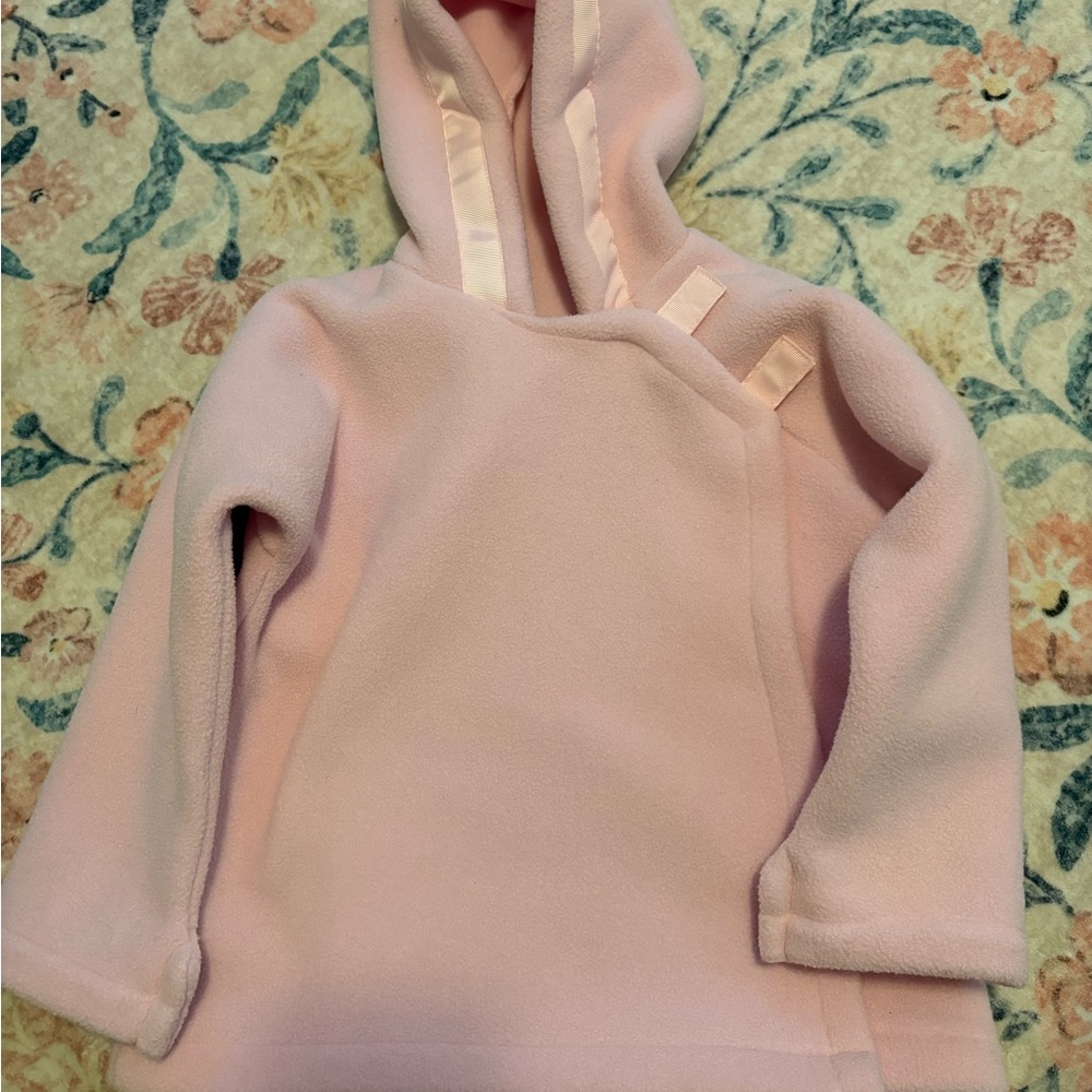 Pink Hooded Fleece Pullover